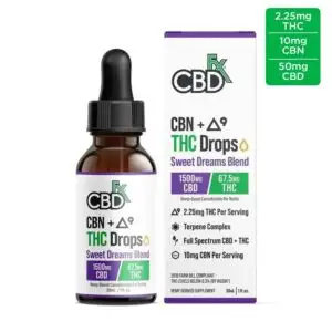 CBDfx - Delta 9 Tincture - CBD:D9 Sweet Dreams Blend - 1.500 mg