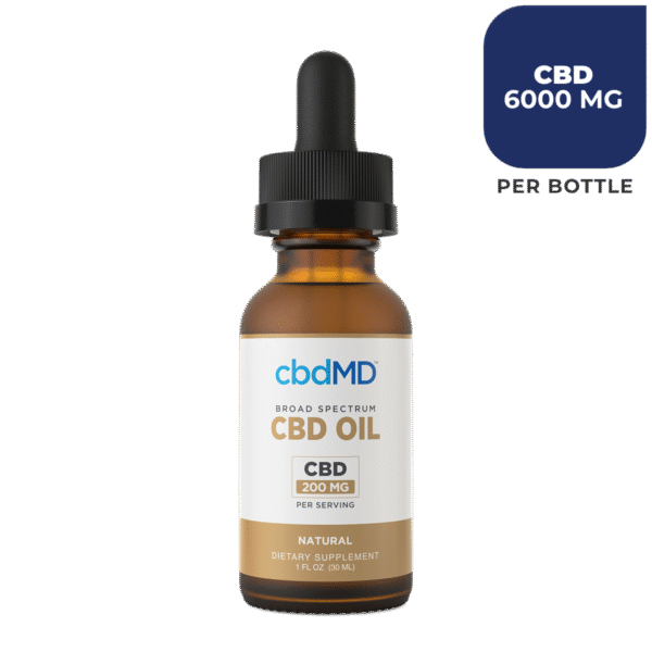 cbdMD Broad Spectrum CBD Oil Natural 6.000 mg