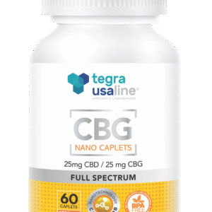 TEGRA USALINE CBD NANO CAPLETS  25MG CBG 25MG CBD FULL SPECTRUM - 60CT